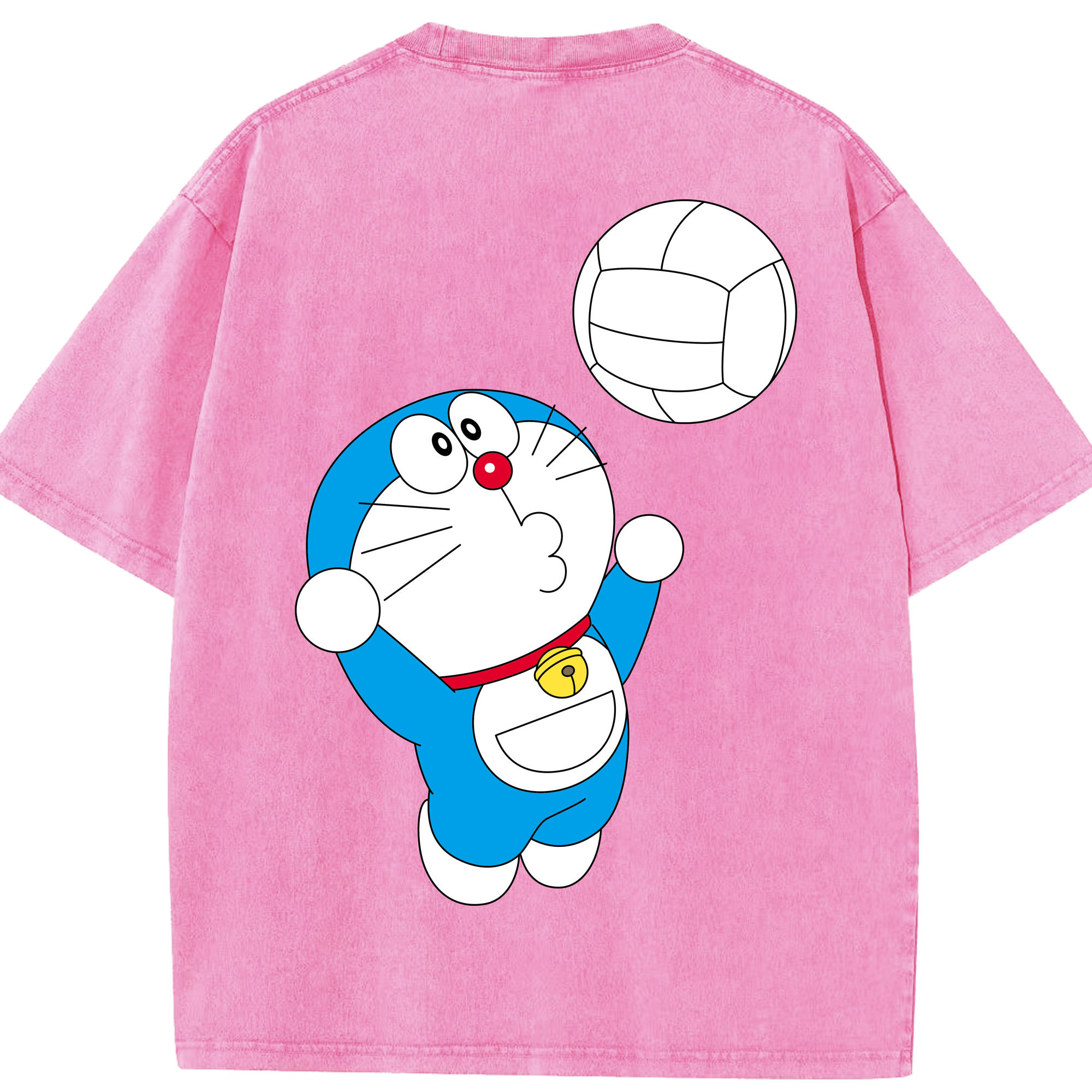 （画像用） ドラえもん Doraemon 綿100% ヴィンテージ風 半袖Tシャツ（背面プリント）